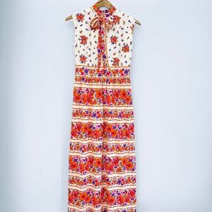 Vintage L’AIGLON Sleeveless Floral Maxi Dress